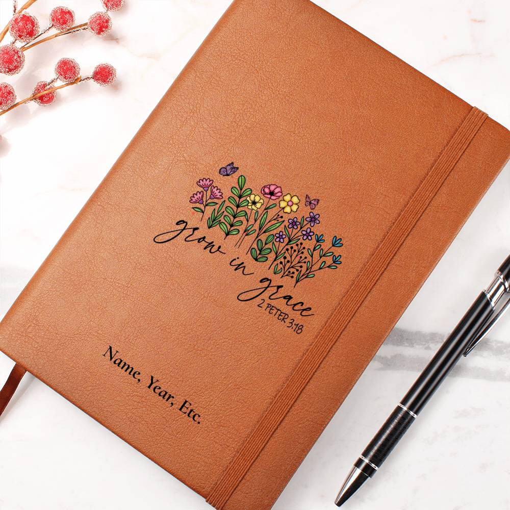 Grow in Grace - Vegan Leather Journal