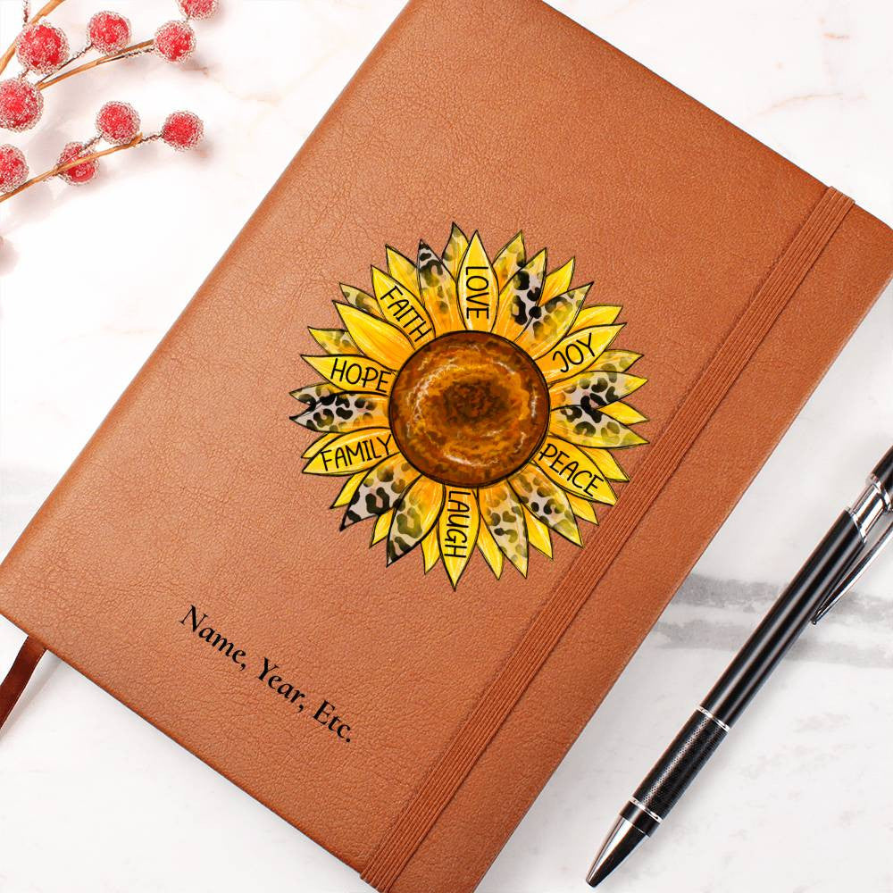 Faith, Love, Joy - Vegan Leather Journal