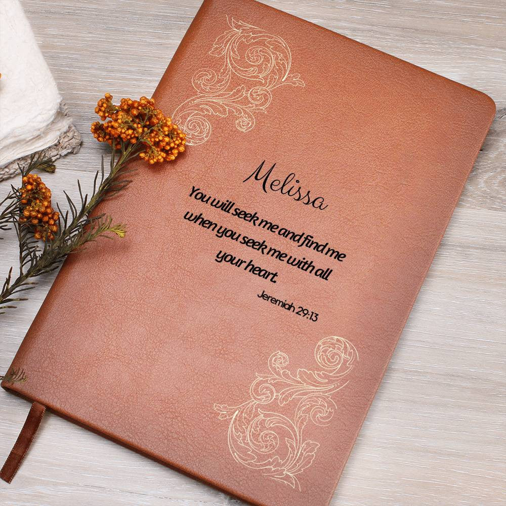 You Will Seek Me - Vegan Leather Journal