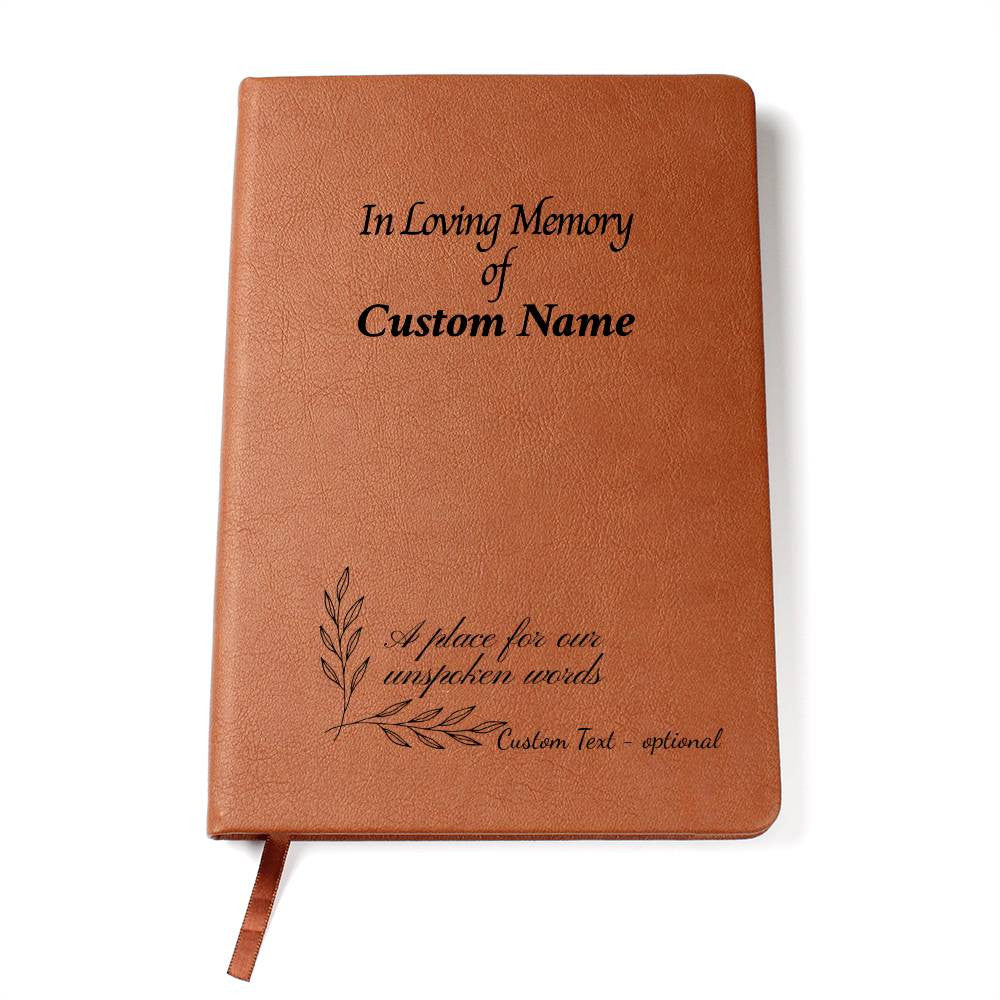 In Loving Memory of {custom} - Vegan Leather Journal