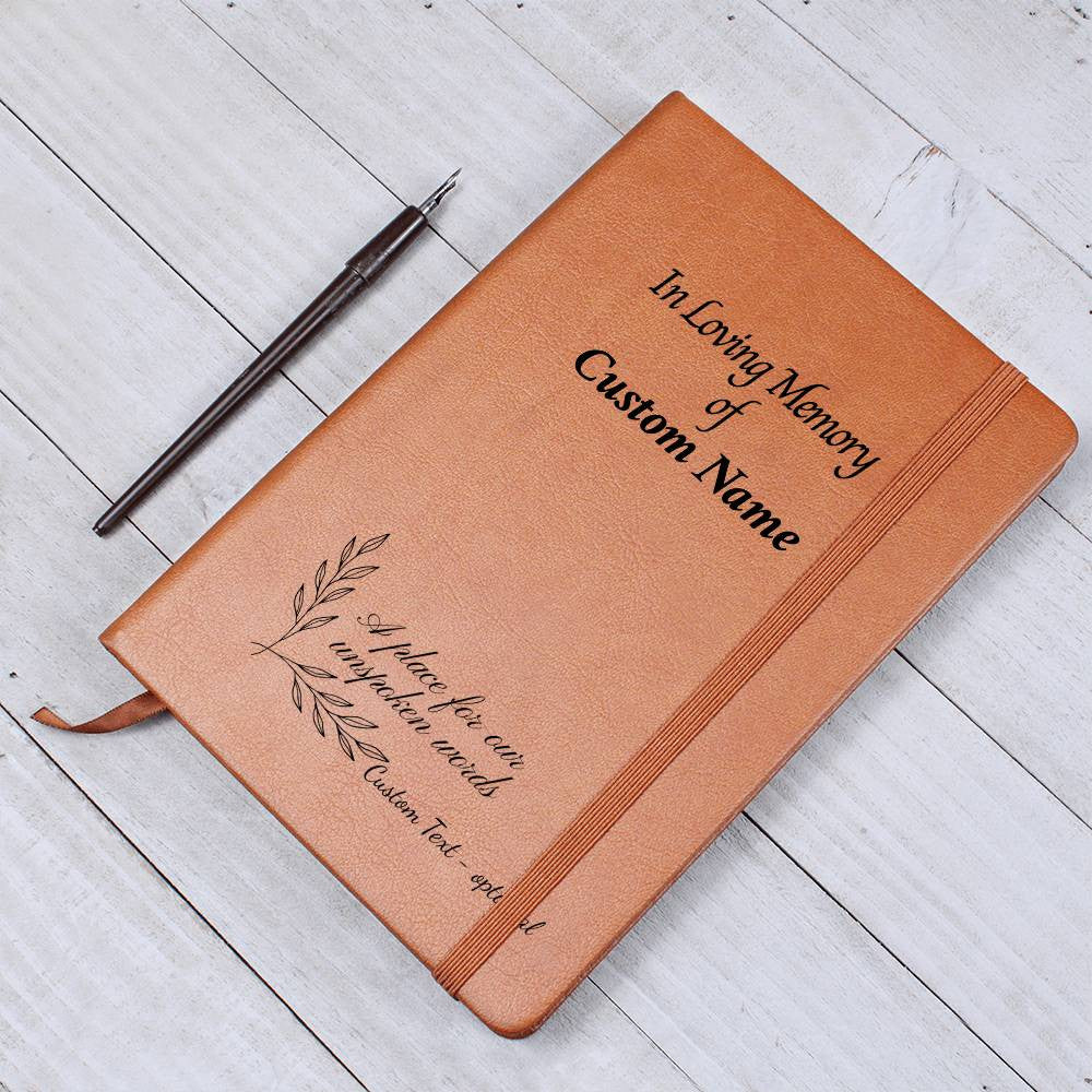 In Loving Memory of {custom} - Vegan Leather Journal