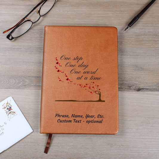 One step, one day - Vegan Leather Journal