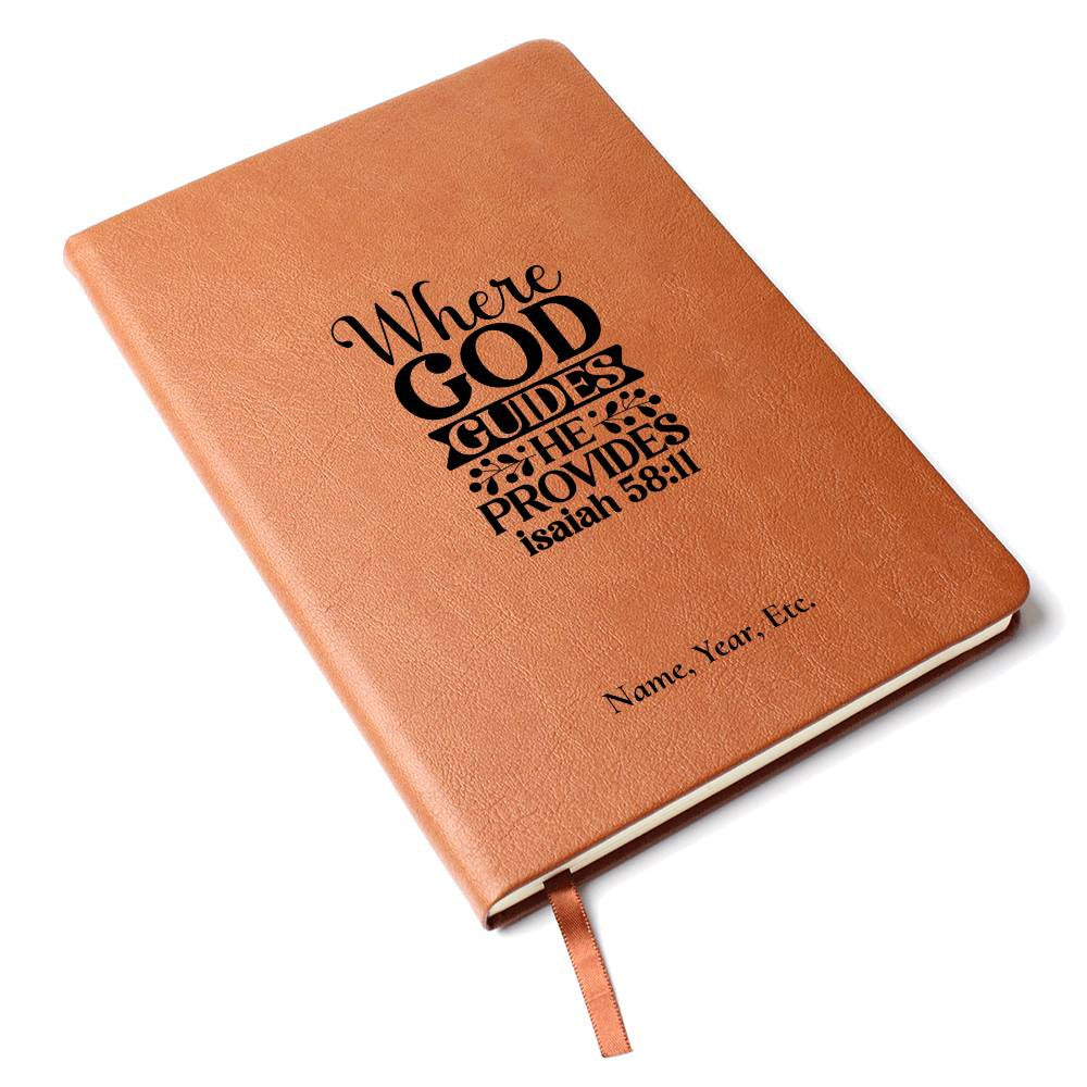Where God Guides - Vegan Leather Journal