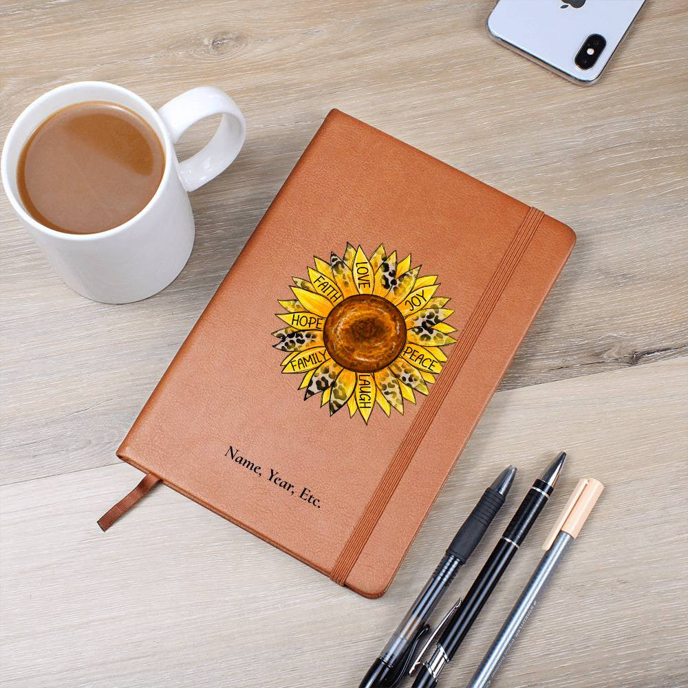 Faith, Love, Joy - Vegan Leather Journal
