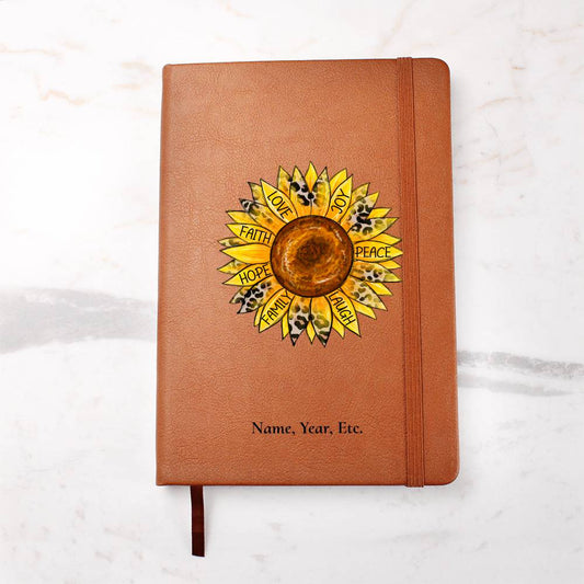Faith, Love, Joy - Vegan Leather Journal