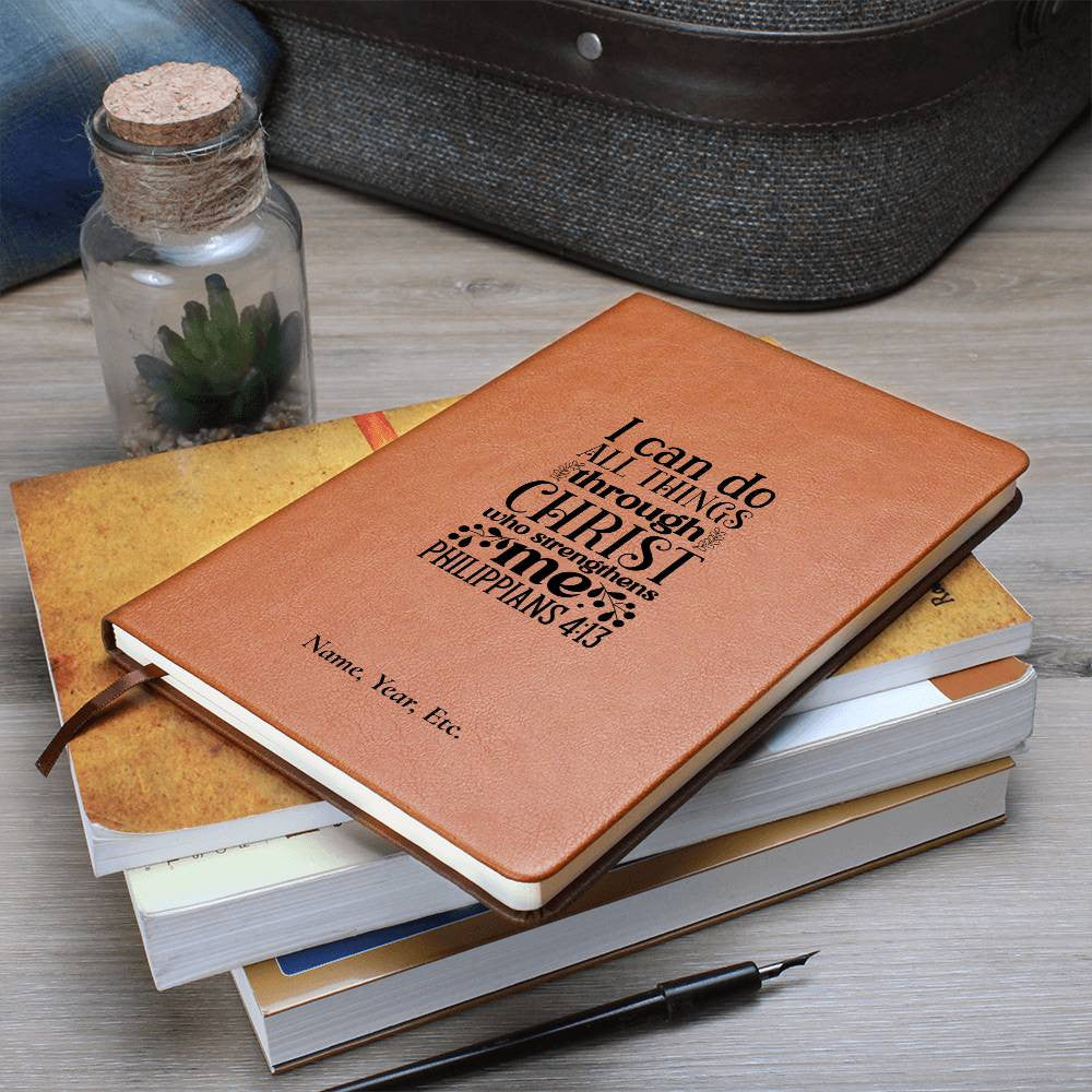 I can do all things - Vegan Leather Journal
