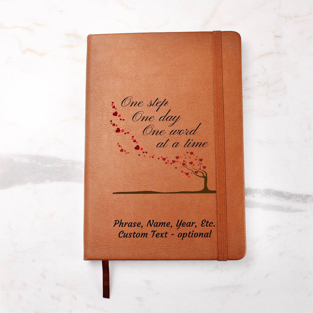 One step, one day - Vegan Leather Journal