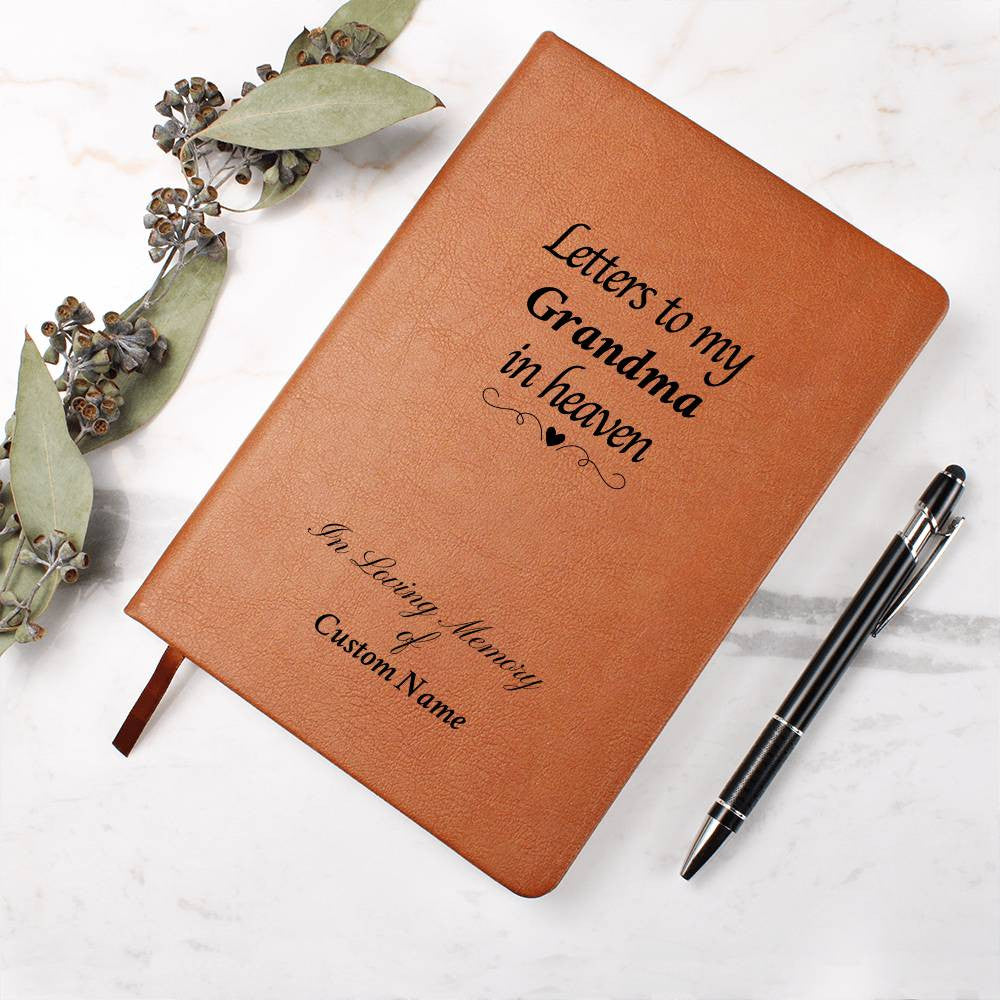 Letters to my {custom} in heaven - Vegan Leather Journal