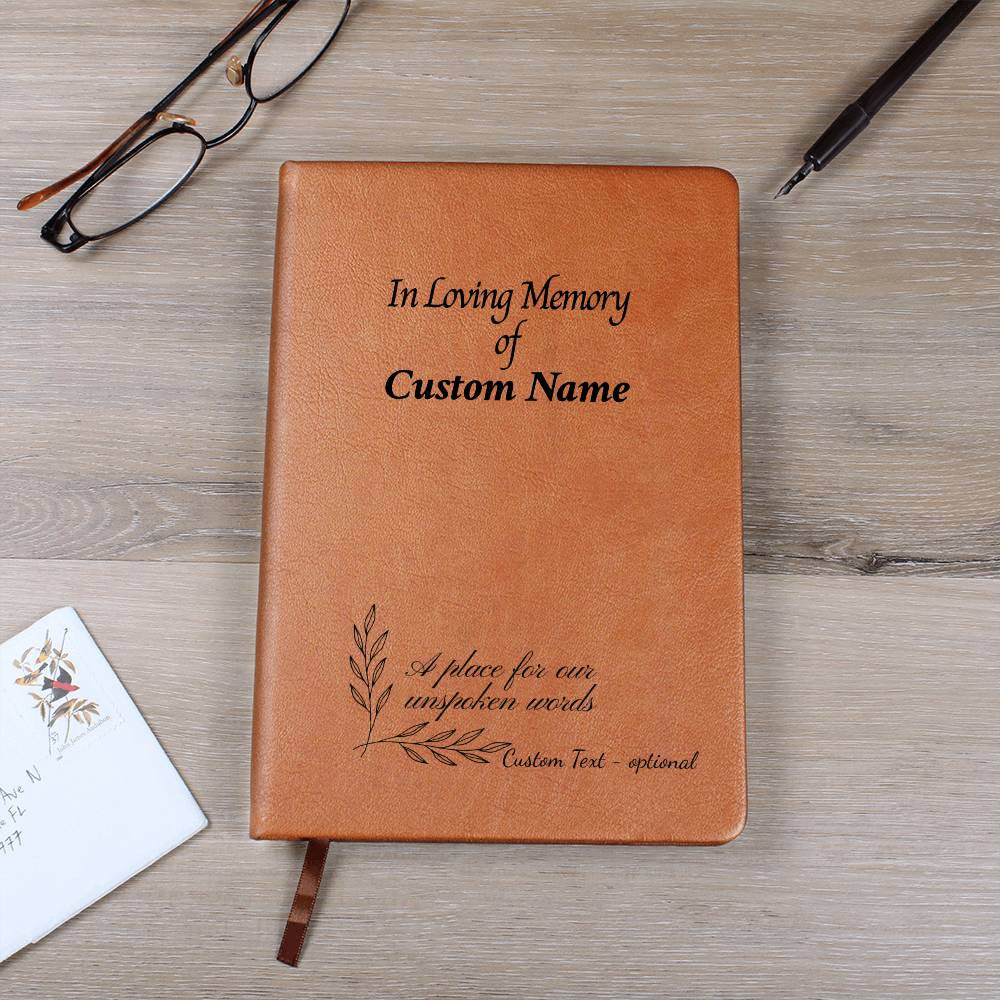 In Loving Memory of {custom} - Vegan Leather Journal