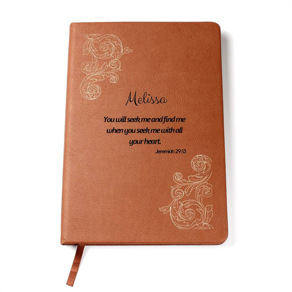 You Will Seek Me - Vegan Leather Journal