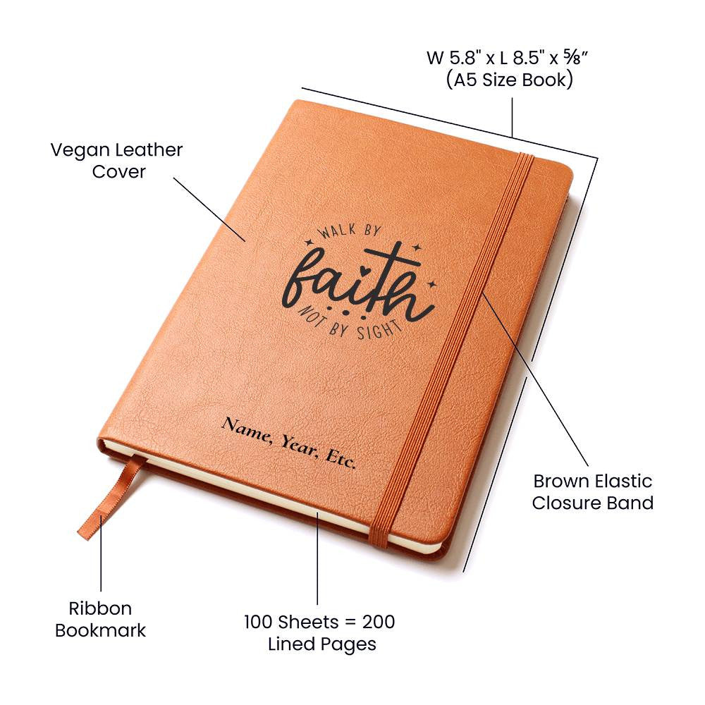 Walk by Faith - Vegan Leather Journal