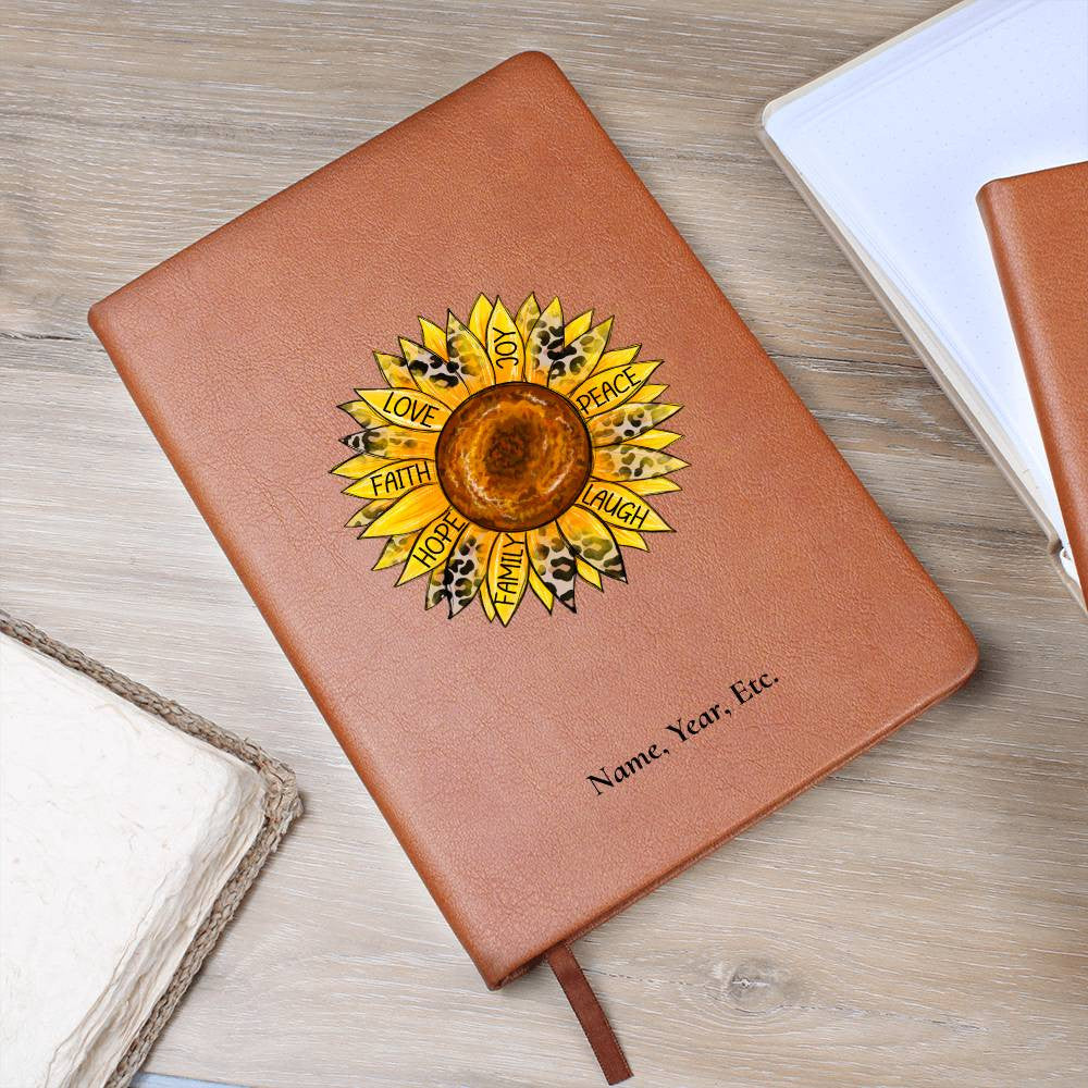 Faith, Love, Joy - Vegan Leather Journal