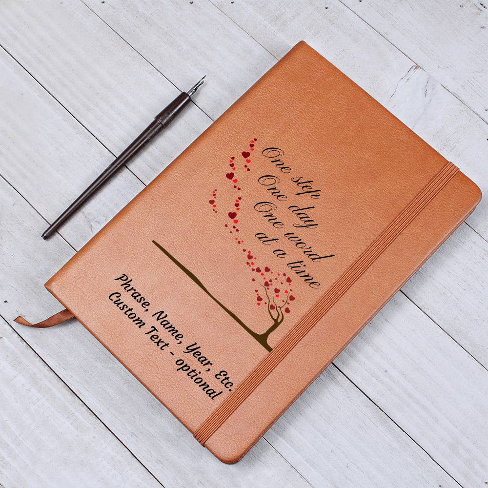 One step, one day - Vegan Leather Journal