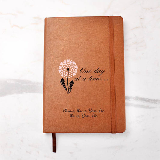One day at a time - Vegan Leather Journal