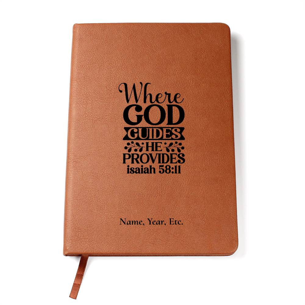 Where God Guides - Vegan Leather Journal