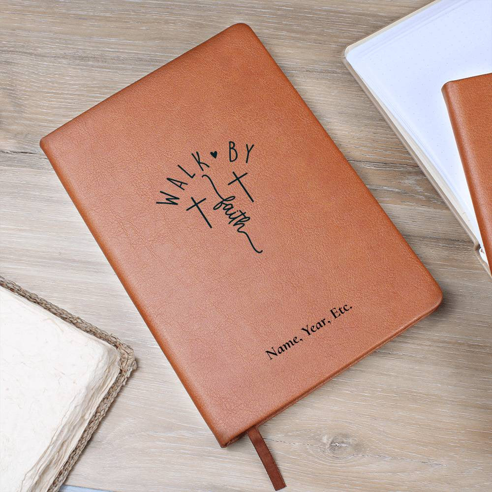 Walk by faith - Graphic Leather Journal