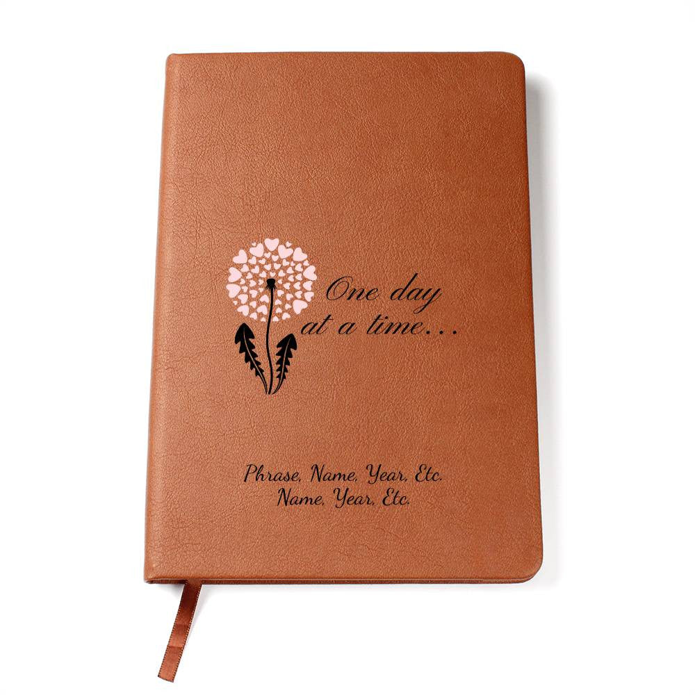 One day at a time - Graphic Leather Journal