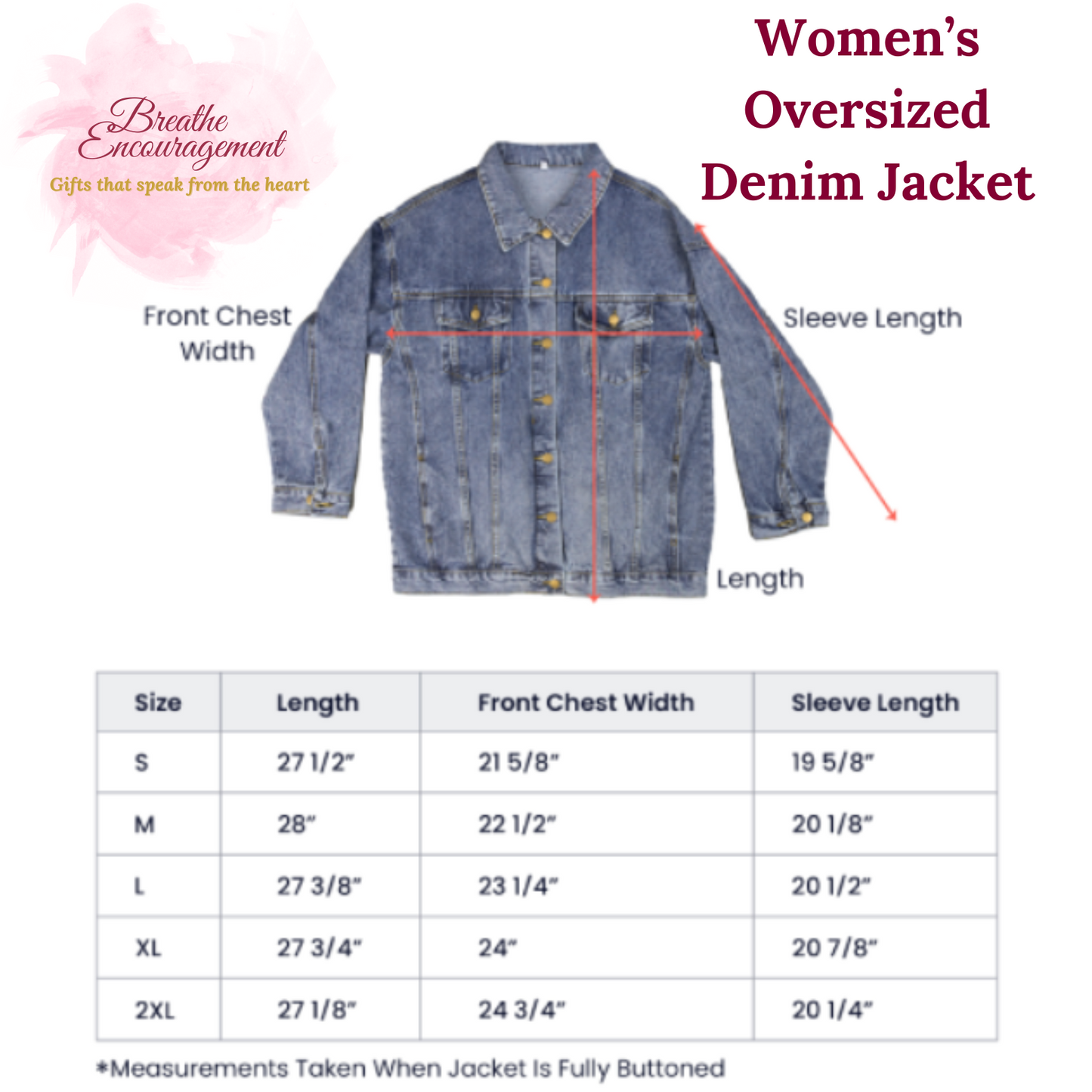 African Fist - Oversized Women's Denim Jacket