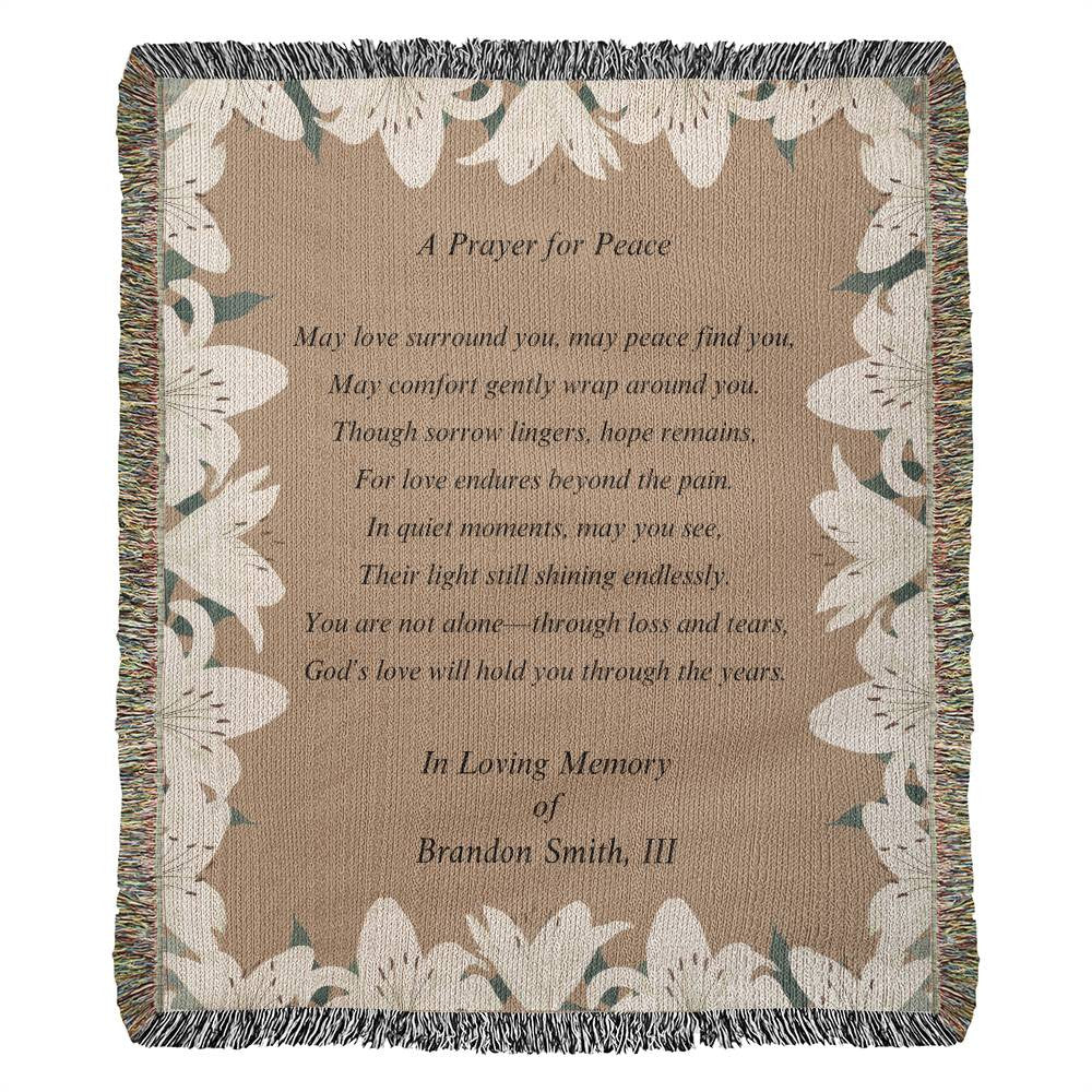 A Prayer for Peace - Heirloom Woven Blanket