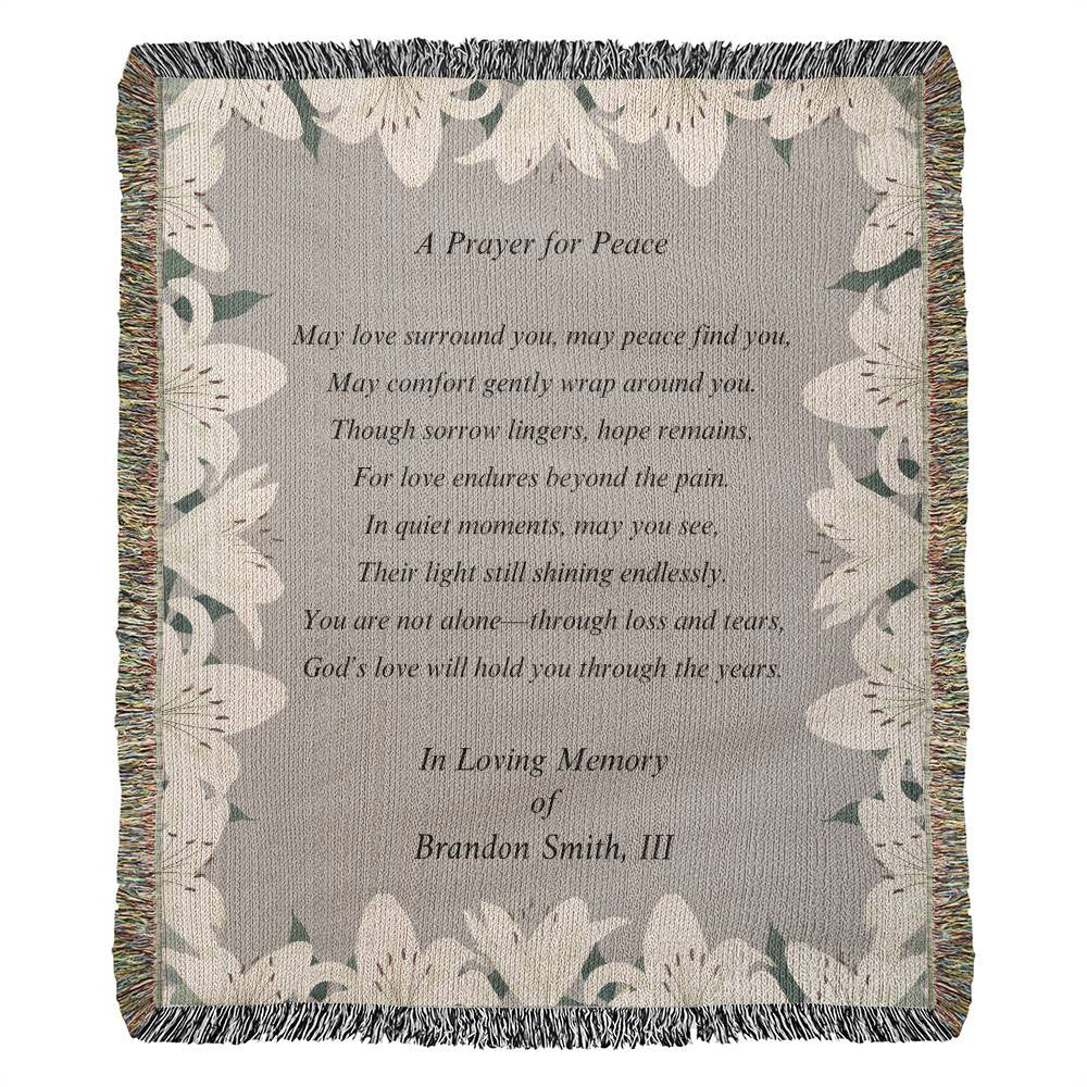 A Prayer for Peace - Heirloom Woven Blanket