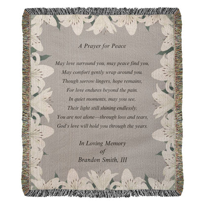 A Prayer for Peace - Heirloom Woven Blanket