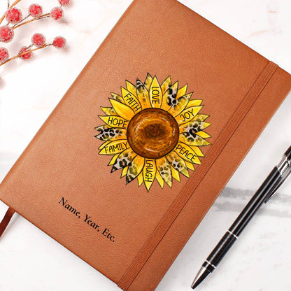 Faith, Love, Joy - Vegan Leather Journal