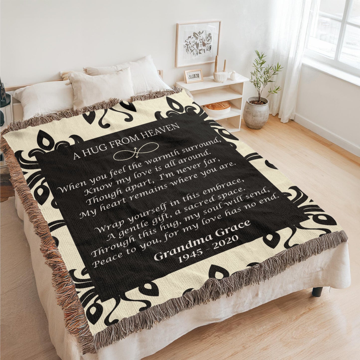 A Hug From Heaven - Heirloom Woven Blanket (Personalized)