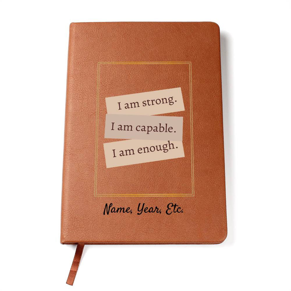 I am strong - Graphic Leather Journal