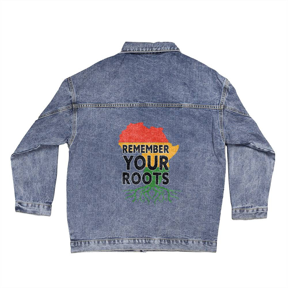 Remember Your Roots - Oversized Women's Denim Jacket