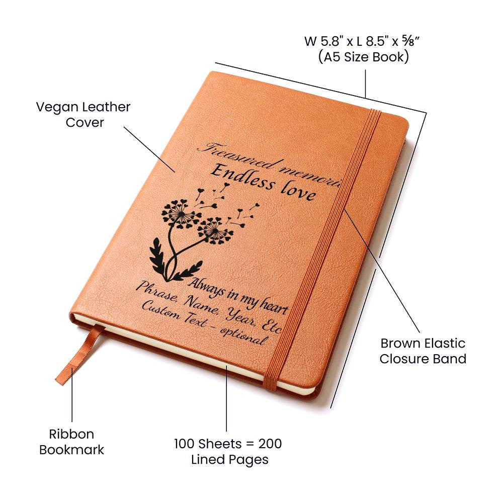 Treasured memories - Graphic Leather Journal