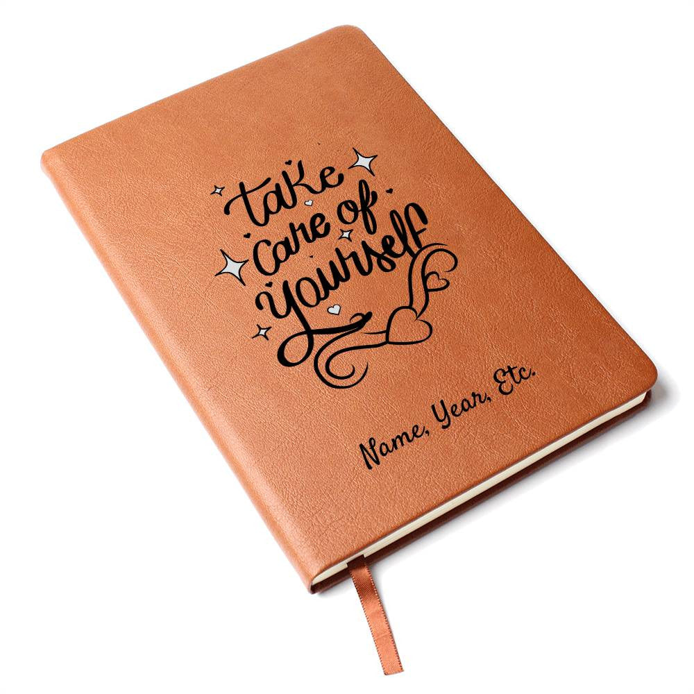 Take care of yourself - Graphic Leather Journal