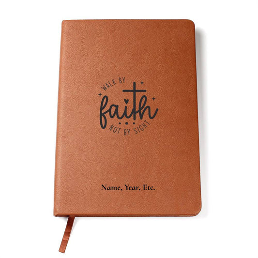 Walk by Faith - Graphic Leather Journal