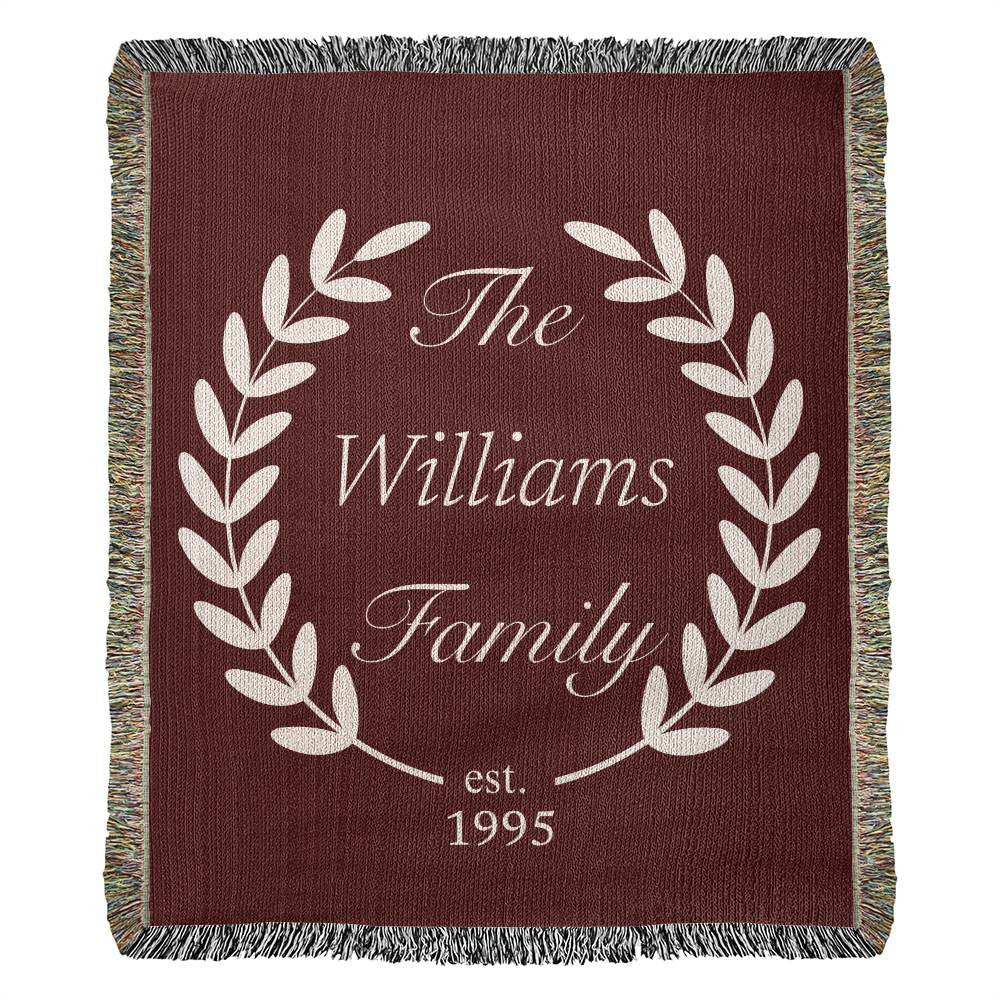 The Family - Established - Heirloom Woven Blanket (Personalized)