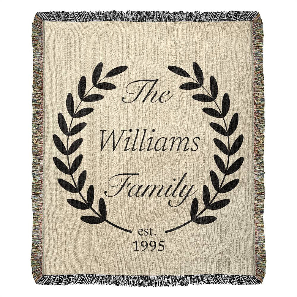 The Family - Established - Heirloom Woven Blanket (Personalized)