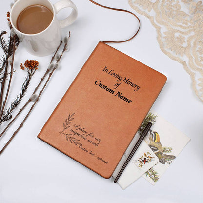 In Loving Memory of {custom} - Vegan Leather Journal