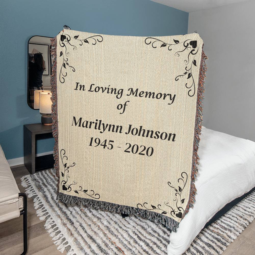 In Loving Memory - Heirloom Woven Blanket (Personalized)