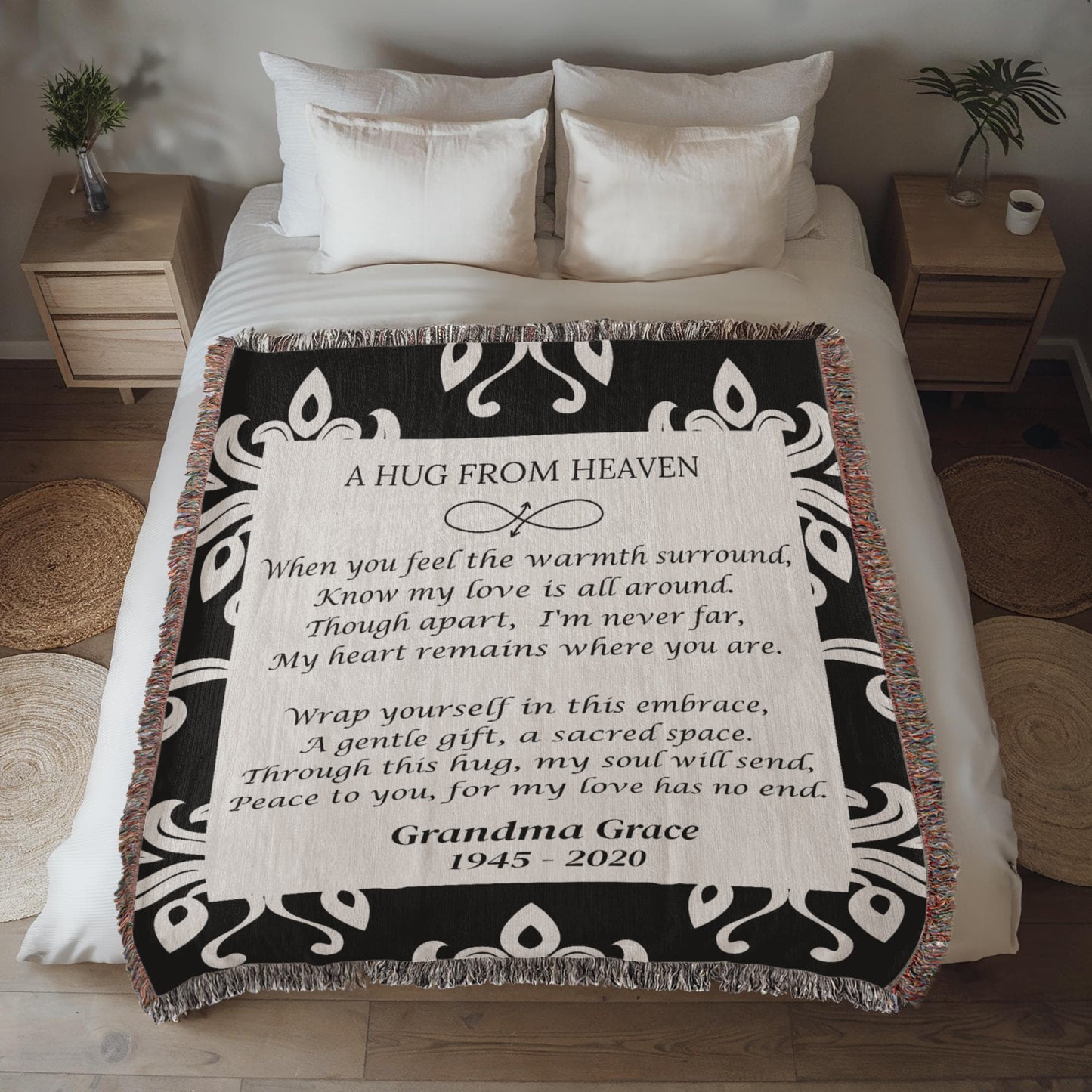 A Hug From Heaven - Heirloom Woven Blanket (Personalized)