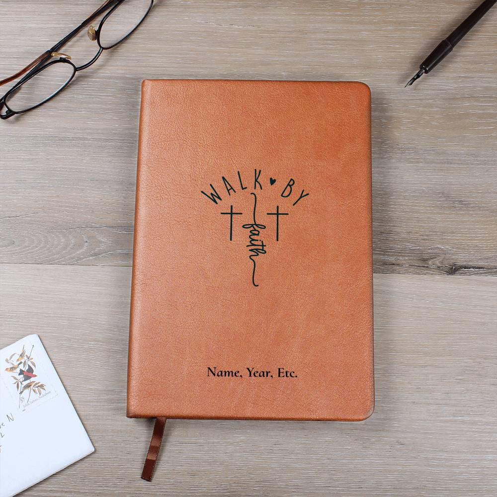 Walk by faith - Graphic Leather Journal