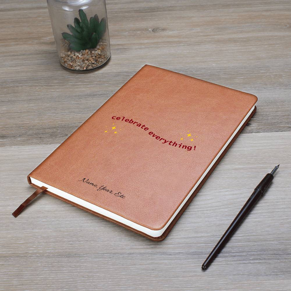 Celebrate Everything - Graphic Leather Journal