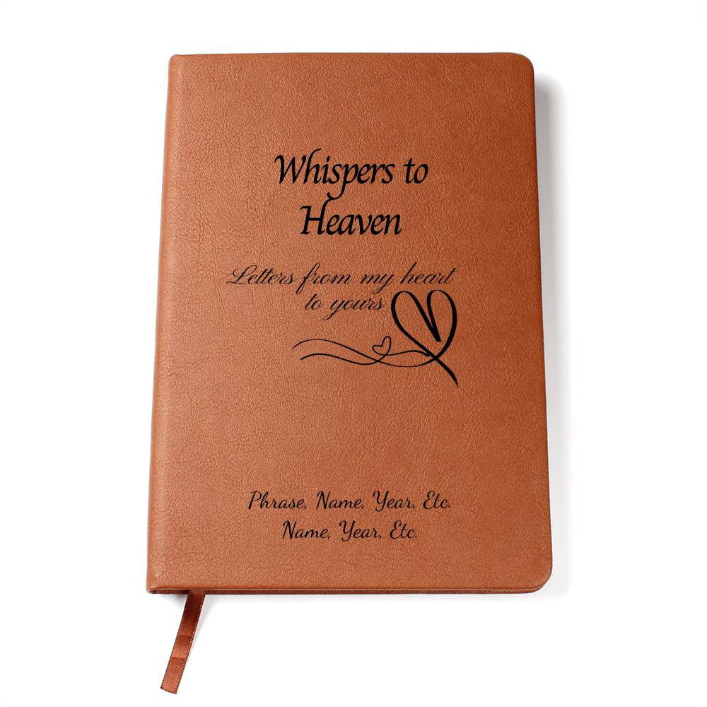 Whispers to Heaven - Graphic Leather Journal