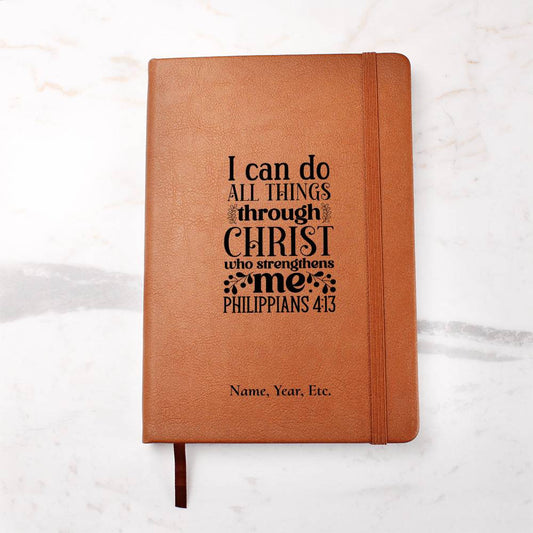 I can do all things - Graphic Leather Journal