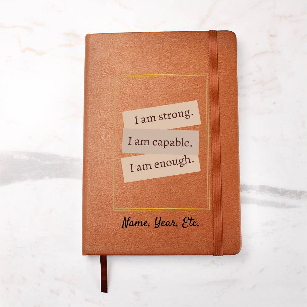 I am strong - Graphic Leather Journal