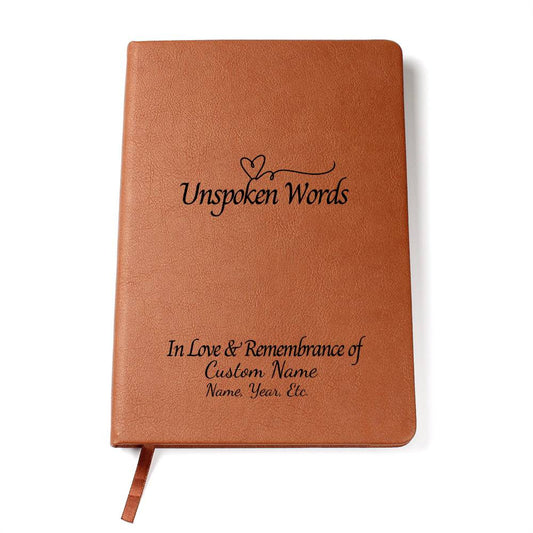 Unspoken Words - Graphic Leather Journal