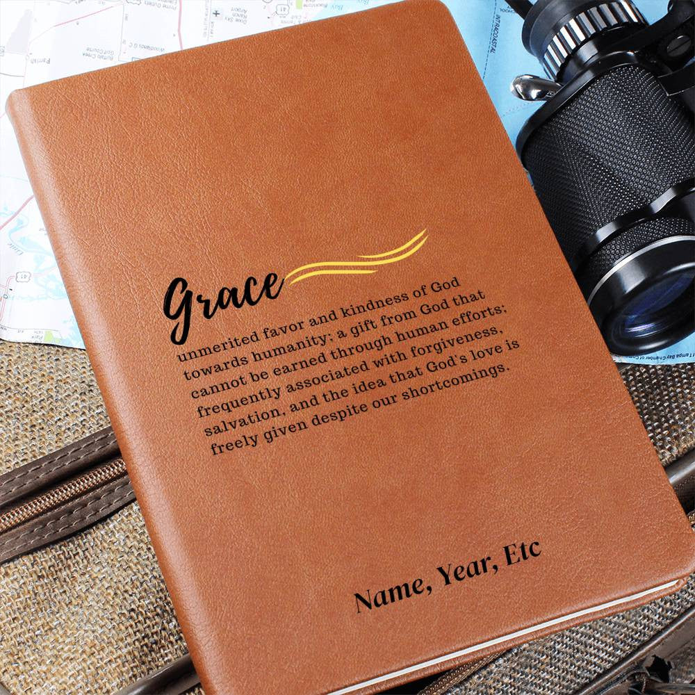 Grace - Graphic Leather Journal