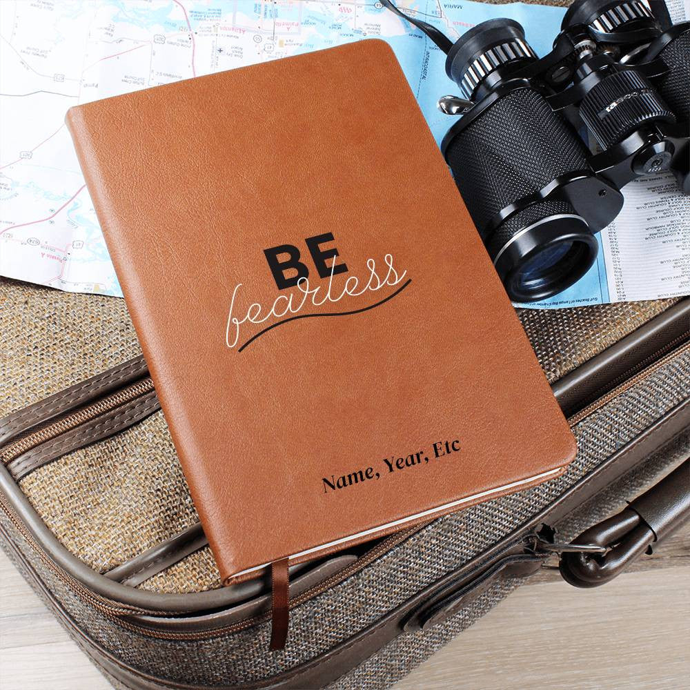 Be Fearless - Graphic Leather Journal