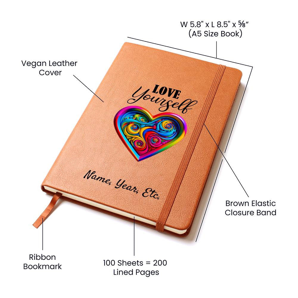 Love Yourself - Graphic Leather Journal