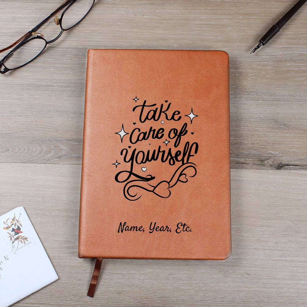 Take care of yourself - Graphic Leather Journal