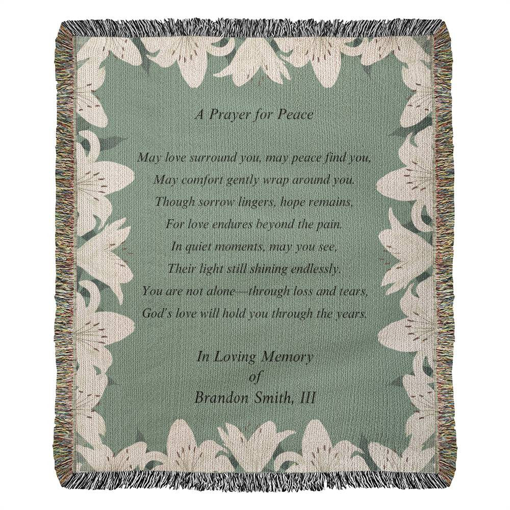 A Prayer for Peace - Heirloom Woven Blanket