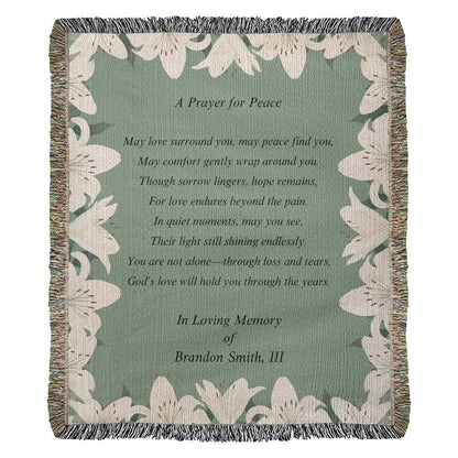 A Prayer for Peace - Heirloom Woven Blanket