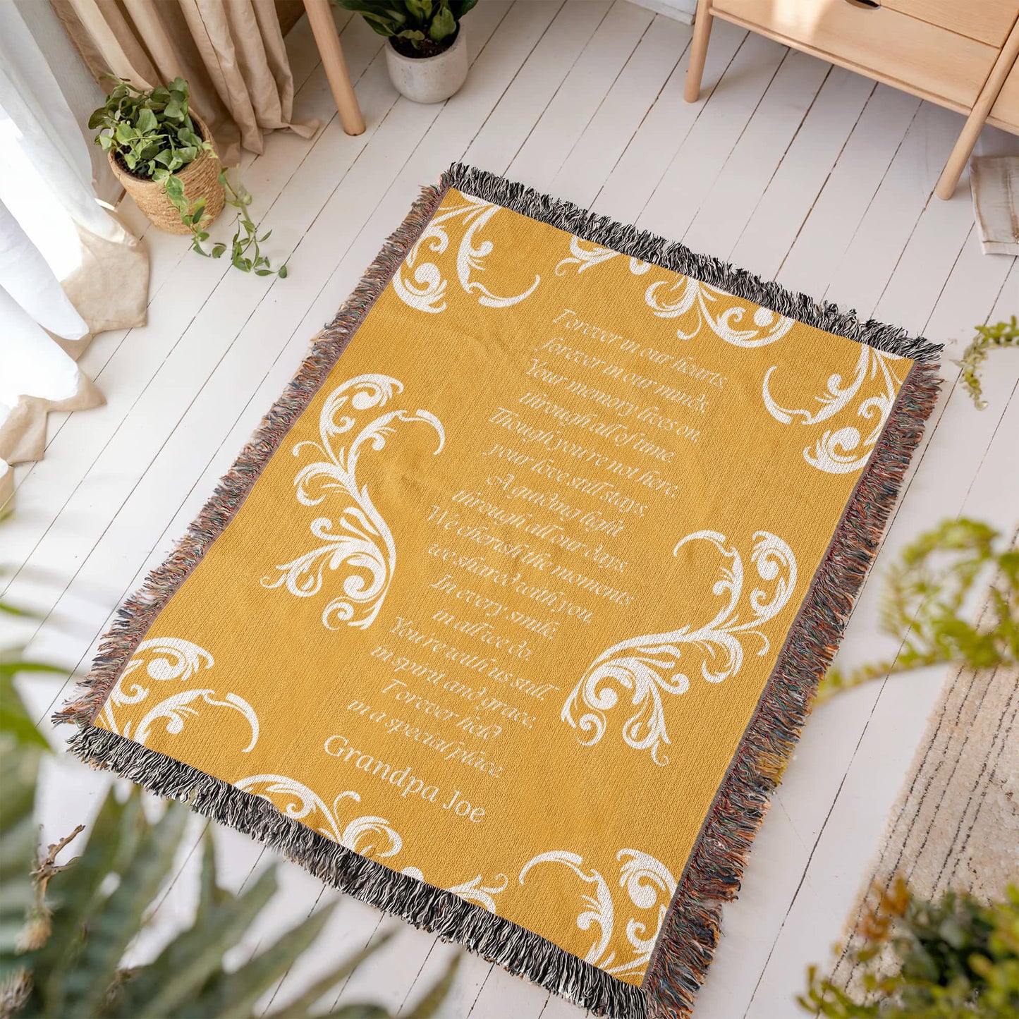 Forever in our hearts - Heirloom Woven Blanket